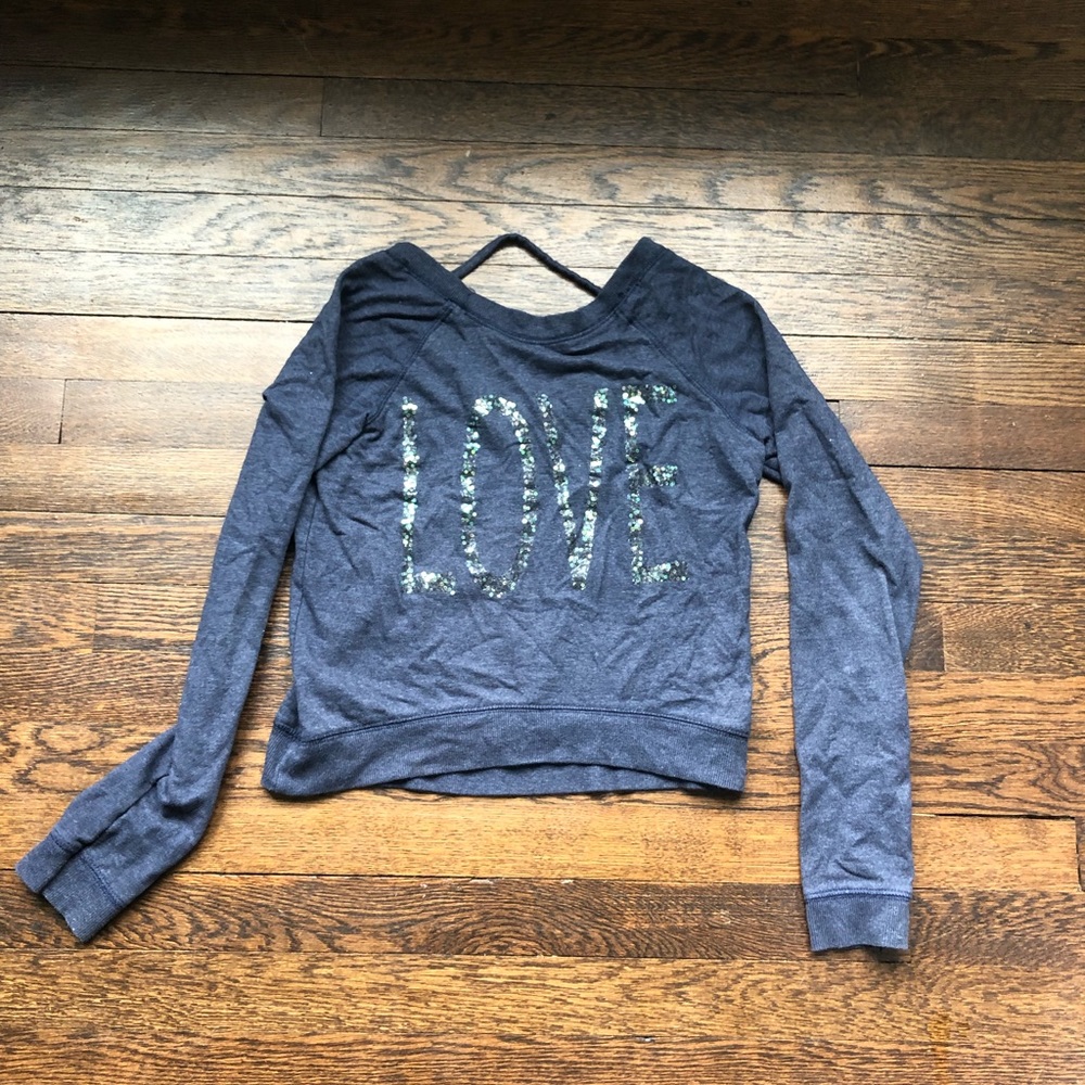 Delia ‘s blue sweater
